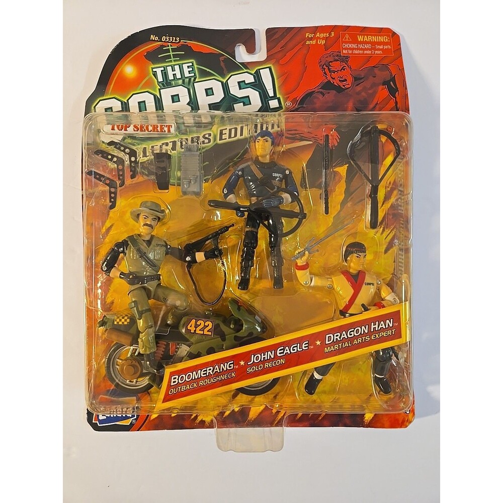 NEW - 2001 Lanard Toys The Corps Collectors Edition Boomerang JohnEagle Dragon H